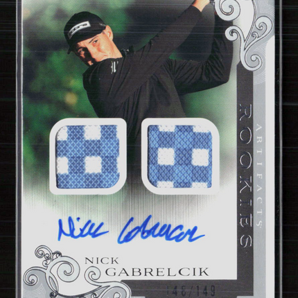 2026 Upper Deck Artifacts Golf Nick Gabrelcik #AR-NG Dual Patch Auto 146/149