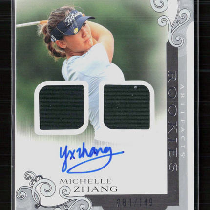 2026 Upper Deck Artifacts Golf Michelle Zhang #AR-MZ Patch Dual Auto /149