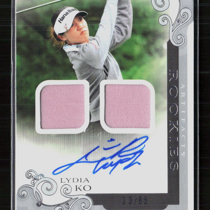 2026 Upper Deck Artifacts Golf Lydia Ko #AR-LK Dual Patch Auto RC /85