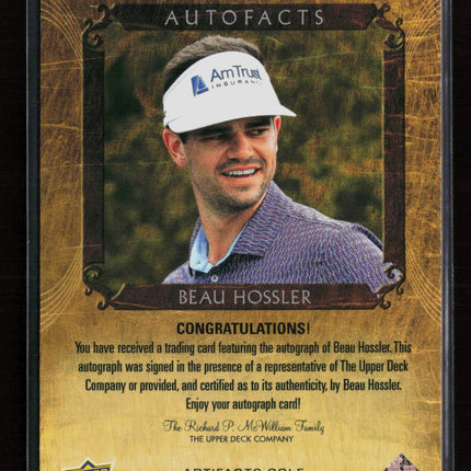 2026 Upper Deck Artifacts Golf Autofacts Beau Hossler #A-BH Auto