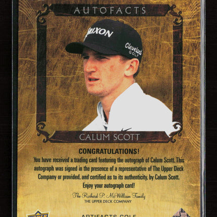 2026 Upper Deck Artifacts Golf Autofacts Calum Scott #A-CS Auto