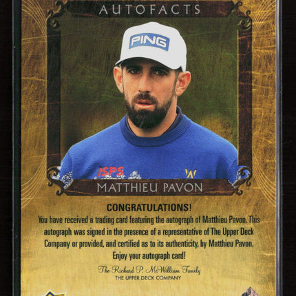 2026 Upper Deck Artifacts Golf Autofacts Matthieu Pavon #A-MP Auto