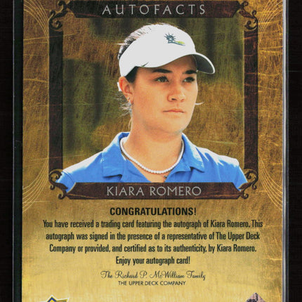 2026 Upper Deck Artifacts Golf Autofacts Kiara Romero #A-KR Auto