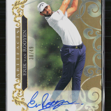 2026 Upper Deck Artifacts Golf Erik van Rooyen #30 Gold Spectrum Auto 38/49