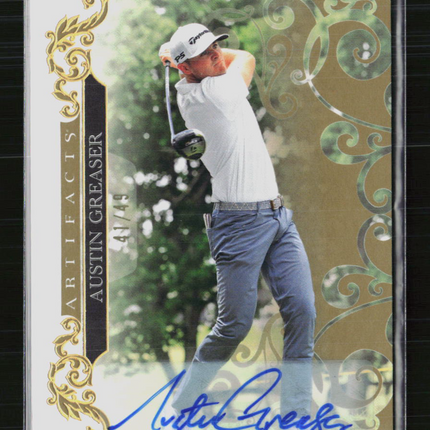 2026 Upper Deck Artifacts Golf Austin Greaser #40 Gold Spectrum RC Auto 41/49