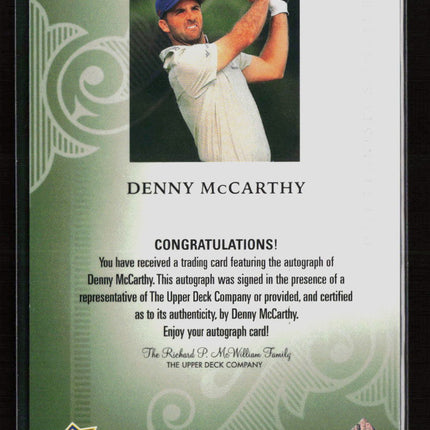 2026 Upper Deck Artifacts Golf Opportunists Signatures Denny McCarthy Auto
