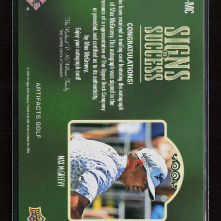 2026 Upper Deck Artifacts Golf Signs of Success Max McGreevy #SS-MC Auto