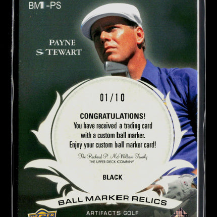 2026 Upper Deck Artifacts Golf Payne Stewart #BM-PS Black Ball Marker Relic /10