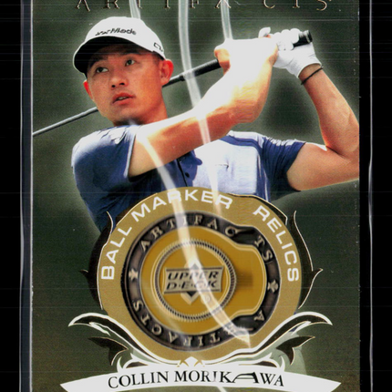 2026 Upper Deck Artifacts Golf Collin Morikawa #BM-CM Gold 39/99 Ball Marker