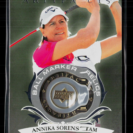 2006 Upper Deck Artifacts Golf Annika Sorenstam #BM-AS Ball Marker Relics