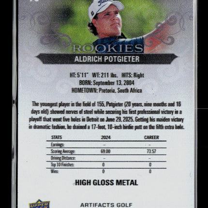 2026 Upper Deck Artifacts Golf Aldrich Potgieter #70 High Gloss Metal