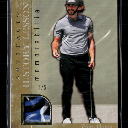 2026 Upper Deck Artifacts Golf Max Homa Gold 1/5 History Lesson Patch