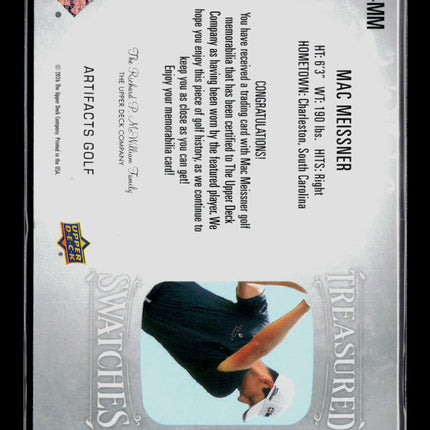 2026 Upper Deck Artifacts Golf Treasured Swatches Mac Meissner #TS-MM
