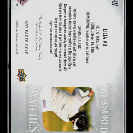 2026 Upper Deck Artifacts Golf Treasured Swatches Lilia Vu #TS-LV