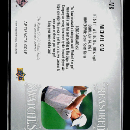 2026 Upper Deck Artifacts Golf Treasured Swatches Michael Kim #TS-MK
