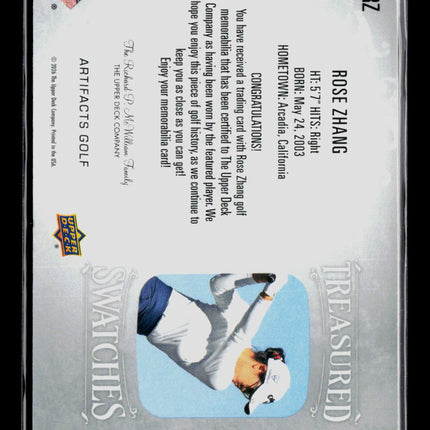 2026 Upper Deck Artifacts Golf Treasured Swatches Rose Zhang #TS-RZ
