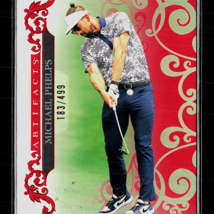 2026 Upper Deck Artifacts Golf Michael Phelps #35 Red 183/499