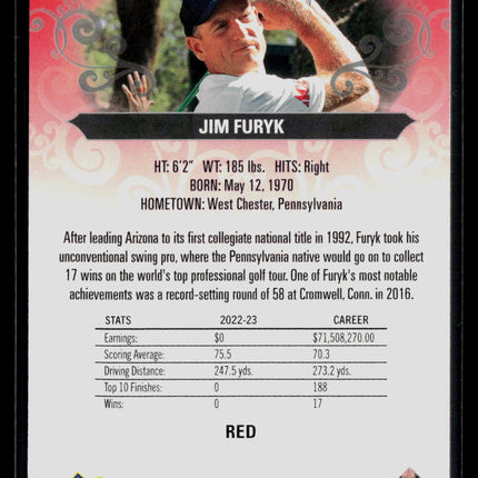 2022 Upper Deck Artifacts Golf Jim Furyk #3 Red 278/499