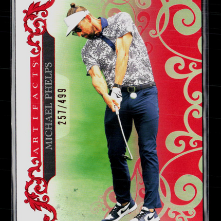 2026 Upper Deck Artifacts Golf Michael Phelps #35 Red 257/499
