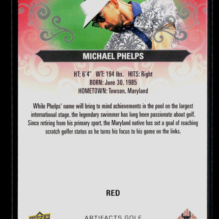 2026 Upper Deck Artifacts Golf Michael Phelps #35 Red 257/499