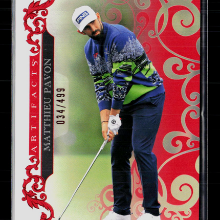 2026 Upper Deck Artifacts Golf Matthieu Pavon #28 Red 034/499