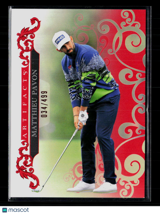 2026 Upper Deck Artifacts Golf Matthieu Pavon #28 Red 034/499