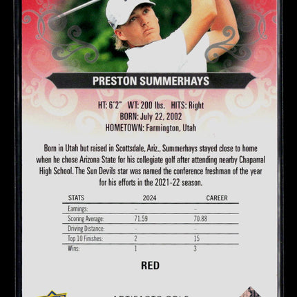 2026 Upper Deck Artifacts Golf Preston Summerhays #39 Red 364/499