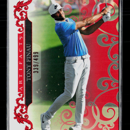 2026 Upper Deck Artifacts Golf Tony Finau #10 Red 339/499