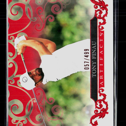 2026 Upper Deck Artifacts Golf Tony Finau #48 Red 057/499