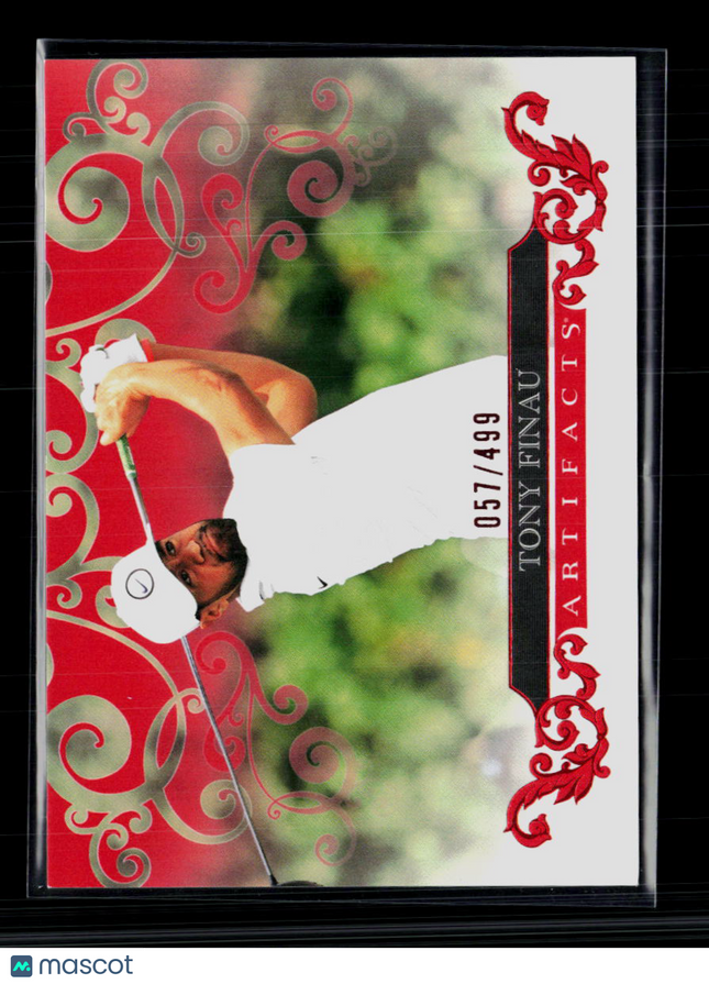 2026 Upper Deck Artifacts Golf Tony Finau #48 Red 057/499