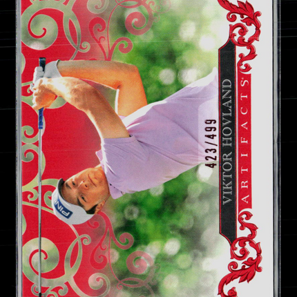 2026 Upper Deck Artifacts Golf Viktor Hovland #46 Red 423/499