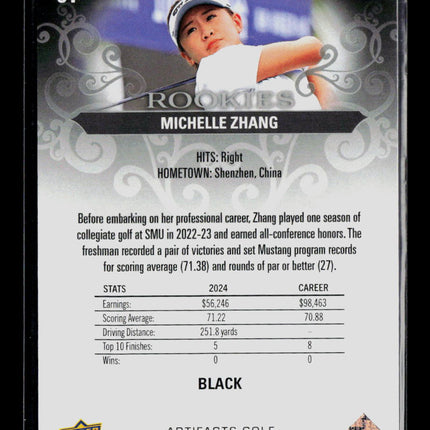 2026 Upper Deck Artifacts Golf Michelle Zhang #61 Black 80/99 RC