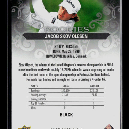 2026 Upper Deck Artifacts Golf Jacob Skov Olesen #78 Black 79/99 RC