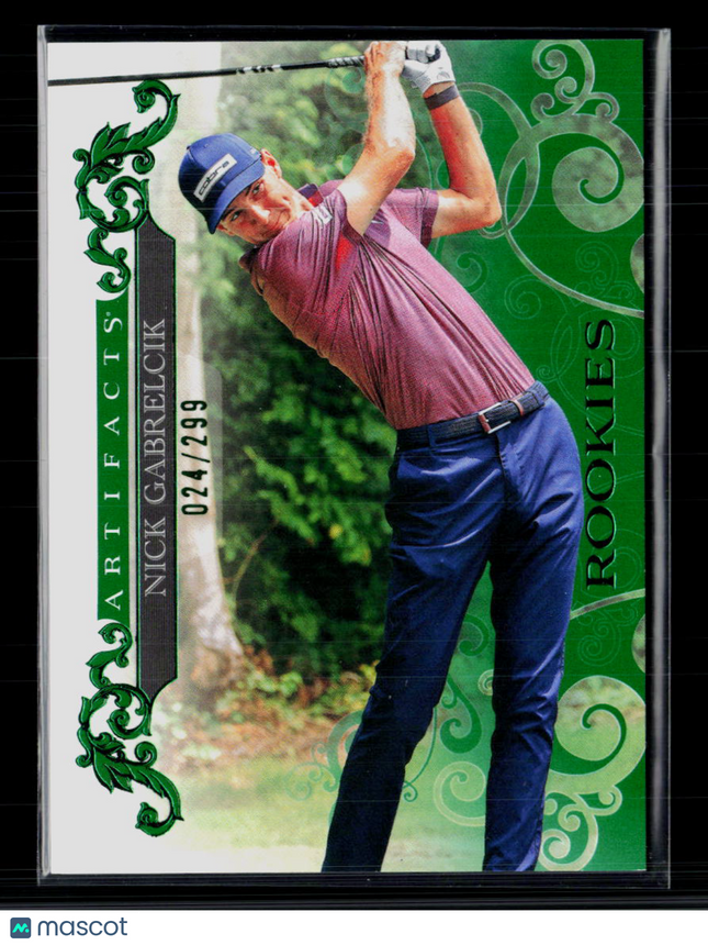 2026 Upper Deck Artifacts Golf Nick Gabrelcik #73 Green 024/299 RC