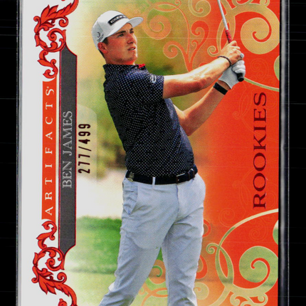 2026 Upper Deck Artifacts Golf Ben James #72 Red 277/499 RC