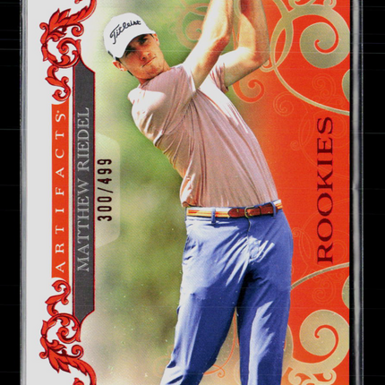 2026 Upper Deck Artifacts Golf Matthew Riedel #76 Red 300/499 RC