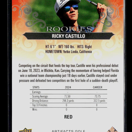 2026 Upper Deck Artifacts Golf Ricky Castillo #67 Red 147/499 RC