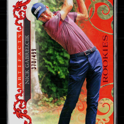 2026 Upper Deck Artifacts Golf Nick Gabrelcik #73 Red 370/499 RC