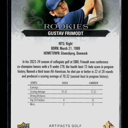 2026 Upper Deck Artifacts Golf Gustav Frimodt #63 104/999 RC