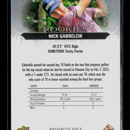 2026 Upper Deck Artifacts Golf Nick Gabrelcik #73 022/999 RC