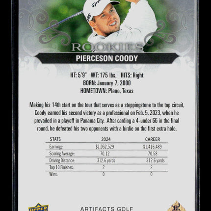 2026 Upper Deck Artifacts Golf Pierceson Coody #69 042/999 RC
