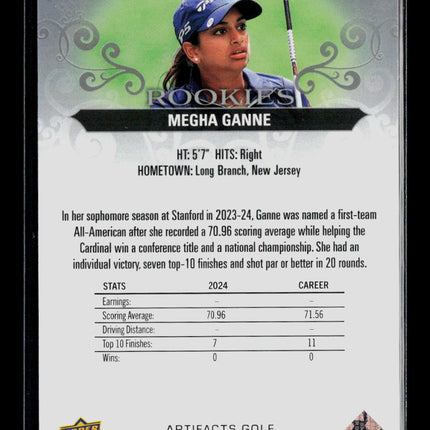 2026 Upper Deck Artifacts Golf Megha Ganne #62 596/999 RC