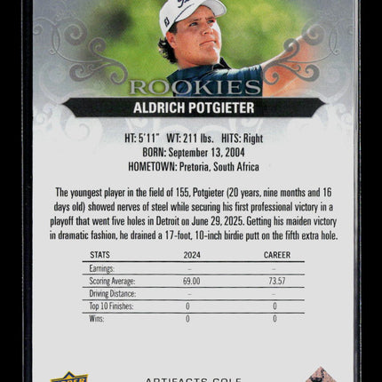 2026 Upper Deck Artifacts Golf Aldrich Potgieter #70 606/999 RC