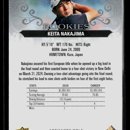 2026 Upper Deck Artifacts Golf Keita Nakajima #64 /999 RC
