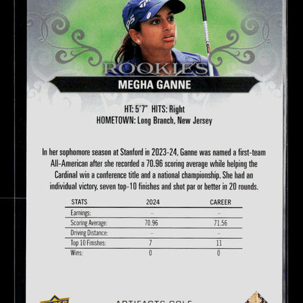 2026 Upper Deck Artifacts Golf Megha Ganne #62 /999 RC