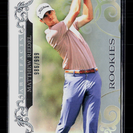 2023 Upper Deck Artifacts Golf Matthew Riedel #76 /999 RC