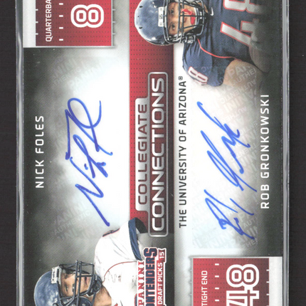 2015 Contenders Draft Collegiate Connections Rob Gronkowski Nick Foles #1 Auto