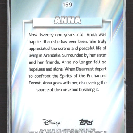 2026 Topps Chrome Disney 20/25 #169 Anna Orange Refractor