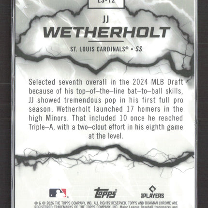 2026 Bowman Chrome Electric Sluggers JJ Wetherholt #ES-12 Purple Refractor /250