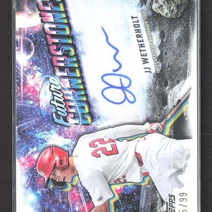 2025 Topps Pro Debut Future Cornerstones JJ Wetherholt #FC-JW 15/99 Auto